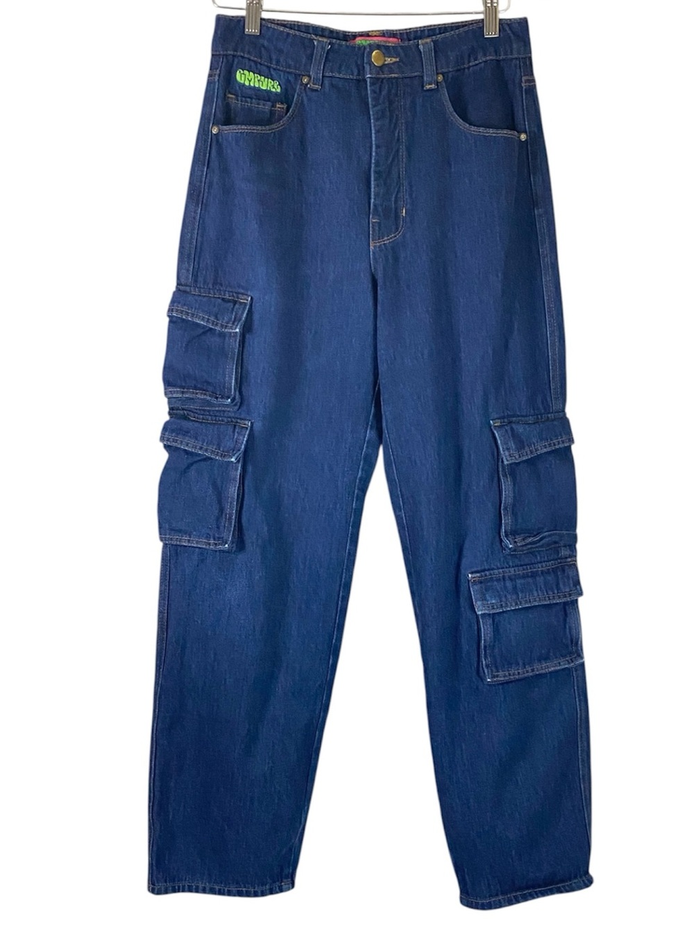 Women’s Empyre Tori High Rise Cargo Skate Jeans Dark Wash Blue Denim Size 6